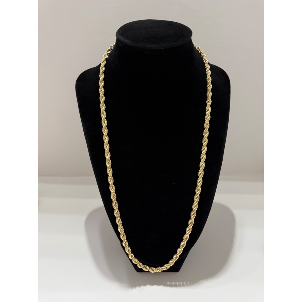 rope chain 14k gold filled 24inch 4.75mm lobster clasp